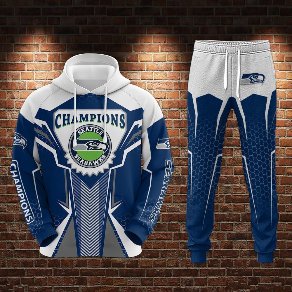 Buildercar - Champion - Seattle Seahawks Limited Hoodie & Jogger S046