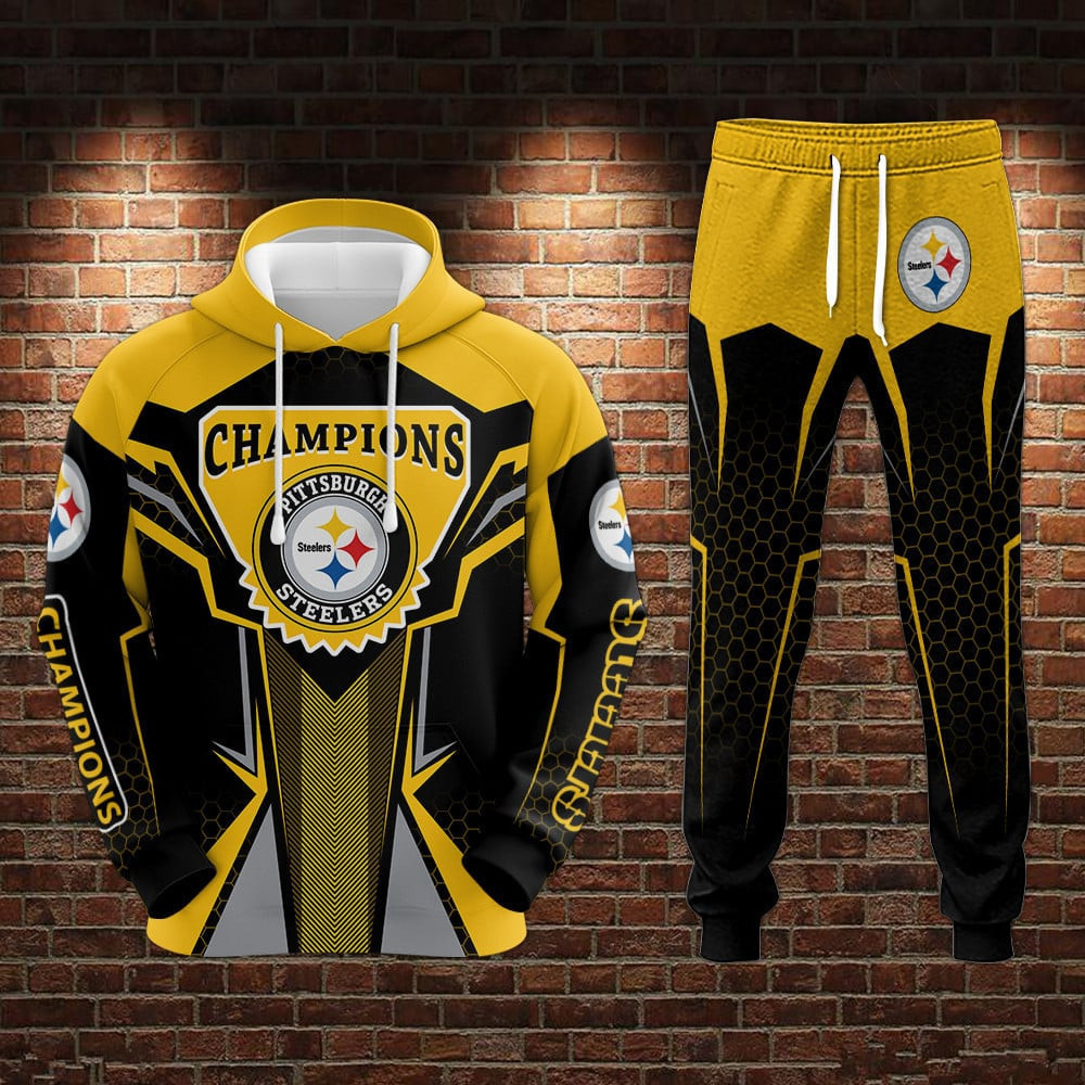 Buildercar - Champion -Pittsburgh Steelers Limited Hoodie & Jogger 1010