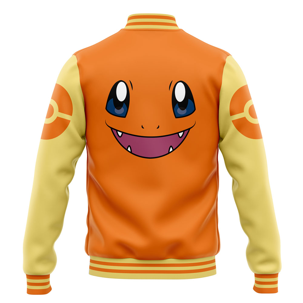Buildercar - Charmander Face Pokemon Varsity Jacket