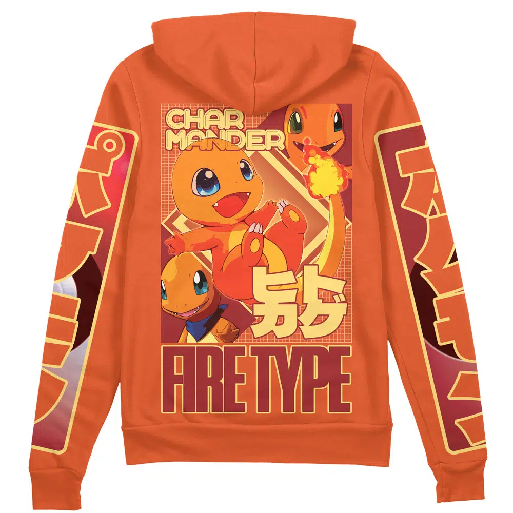 Buildercar - Charmander Pokemon Streetwear Zip Hoodie Jacket