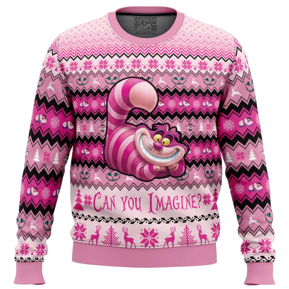 Buildercar - Cheshire Cat Alice in Wonderland Ugly Christmas Sweater