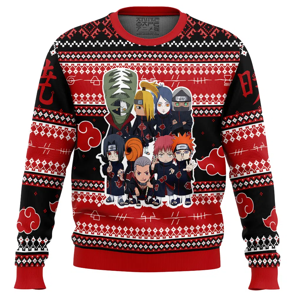 Buildercar - Chibi Akatsuki Shippuden Ugly Christmas Sweater