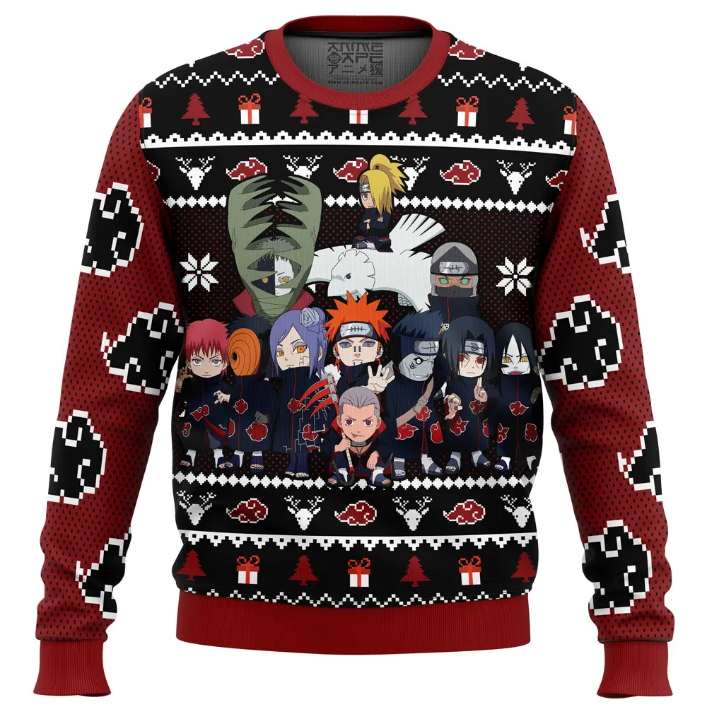 Buildercar - Chibi Akatsuki V2 Shippuden Ugly Christmas Sweater