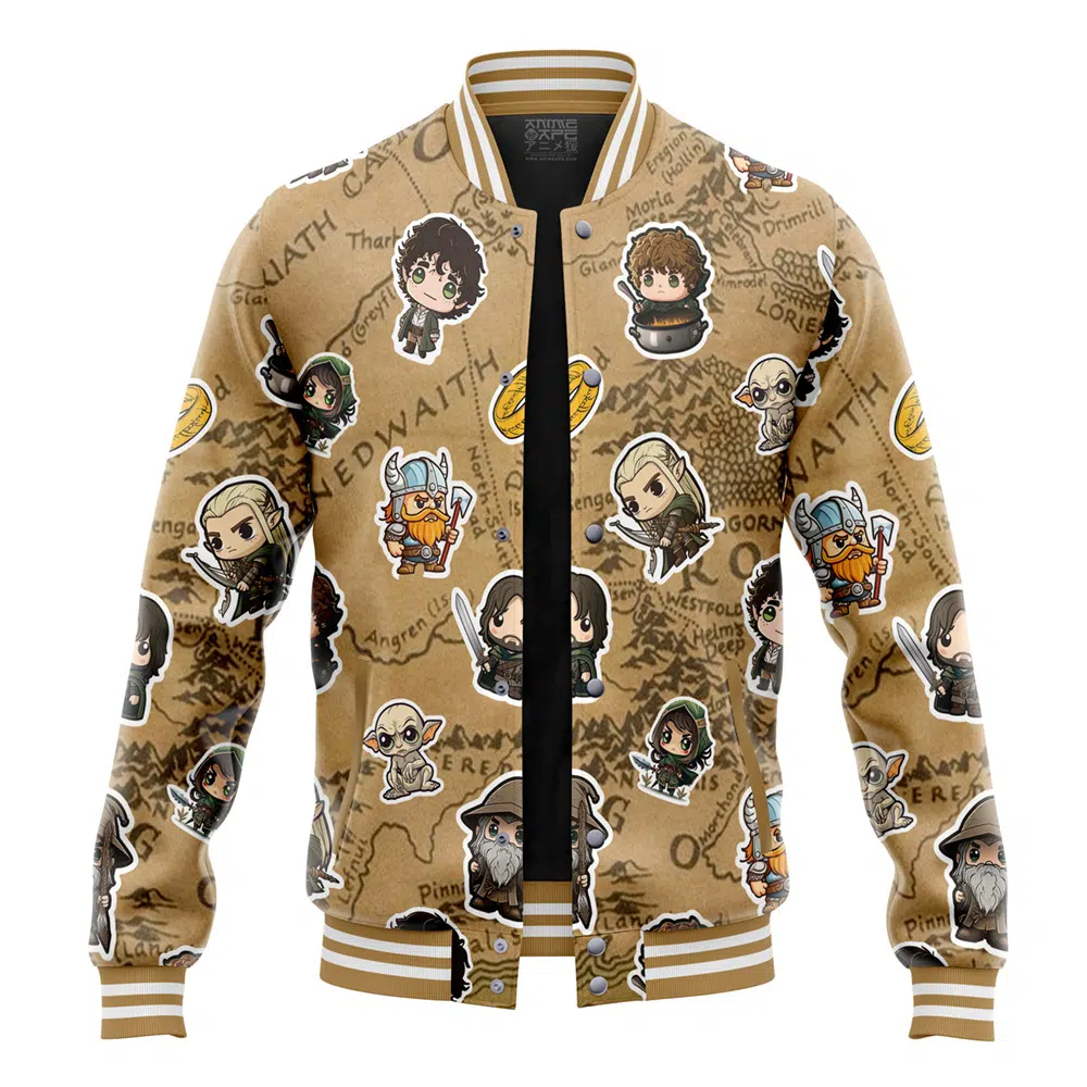 Buildercar - Chibi Fellowship of the Ring The Lord of the Rings Varsity Jacket