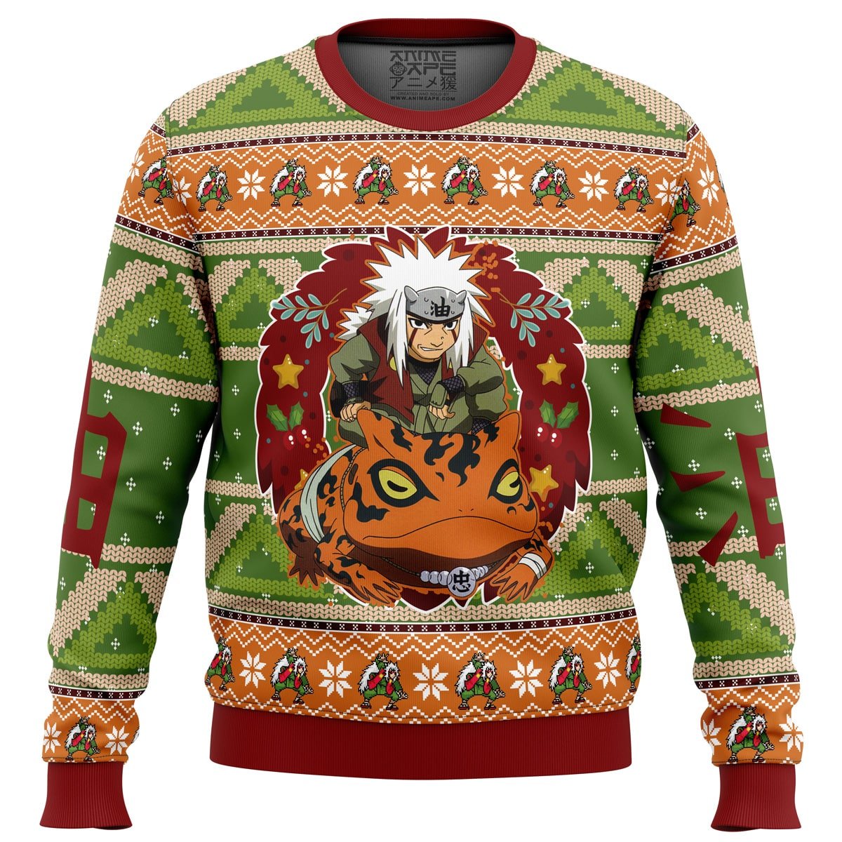 Buildercar - Chibi Jiraiya Shippuden Ugly Christmas Sweater