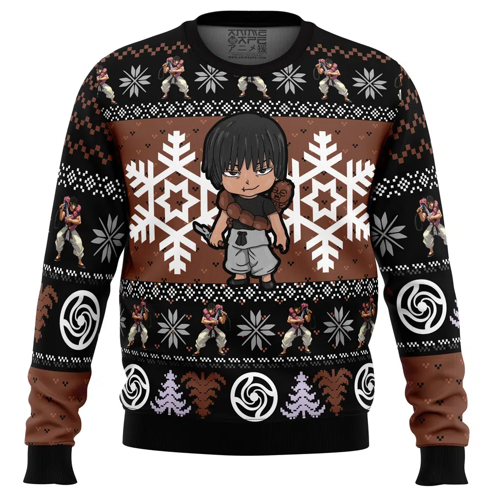 Buildercar - Chibi Toji Fushiguro Jujutsu Kaisen Ugly Christmas Sweater