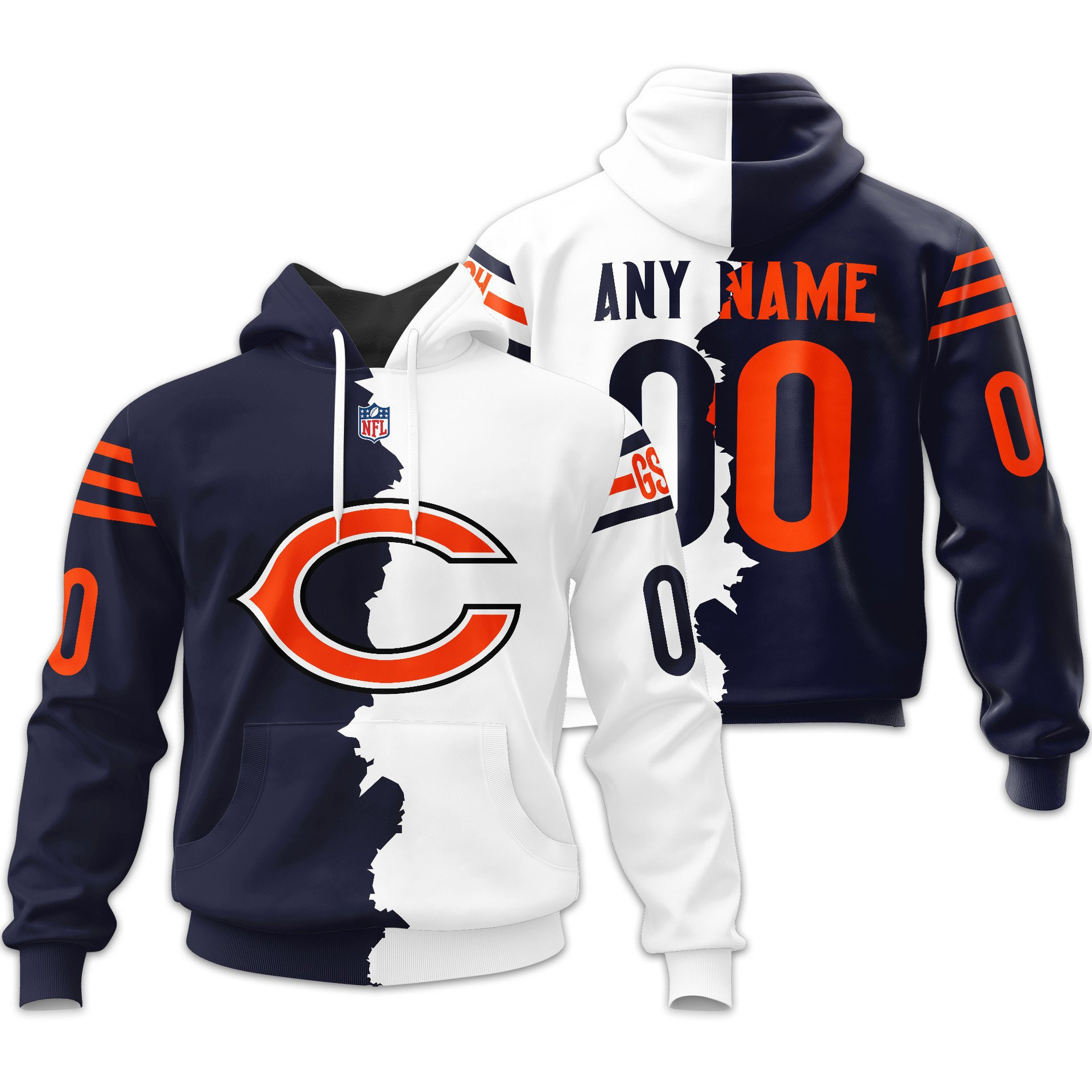 Buildercar - Chicago Bears | Home Mix Away Hoodie