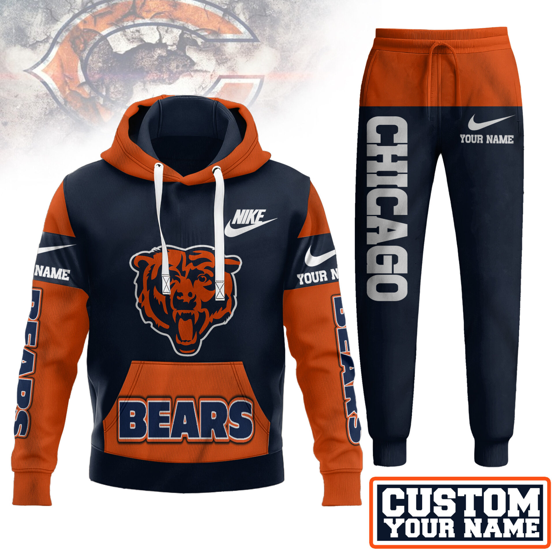 Buildercar - Chicago Bears | Premium Hoodie & Pants Set 
