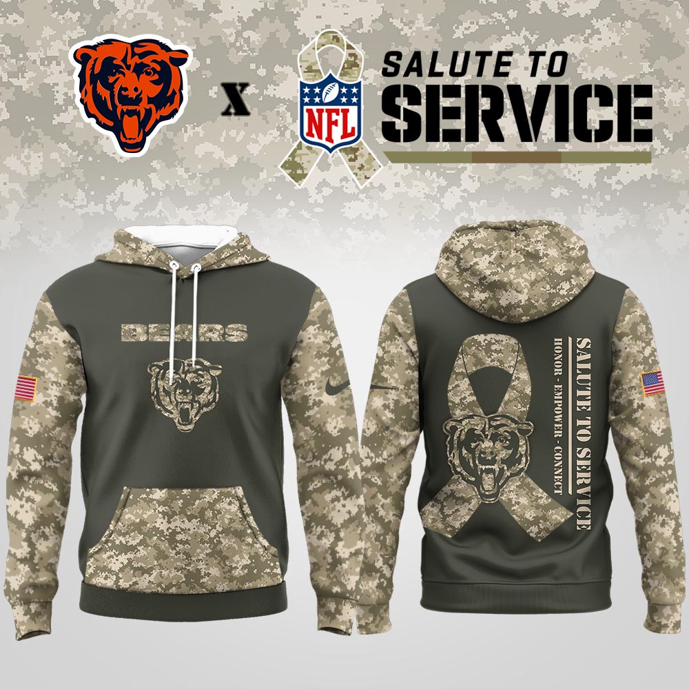Buildercar - Chicago Bears | Premium NFL Salute to Service Hoodie