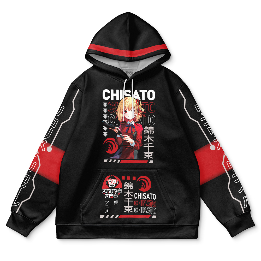 Buildercar - Chisato Nishikigi Lycoris Recoil Streetwear Hoodie - Image 2