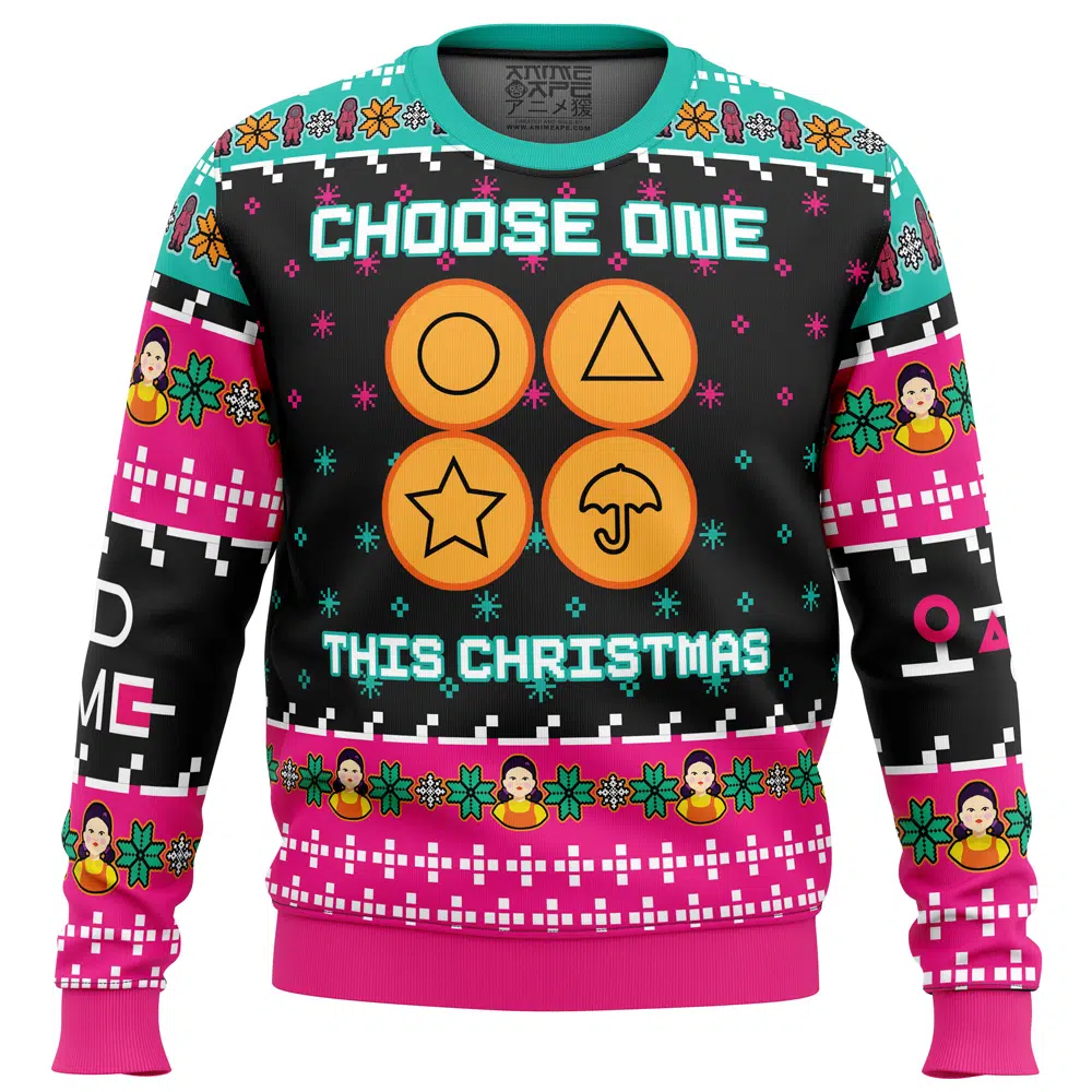Buildercar - Choose One This Christmas Squid Game Christmas Sweater