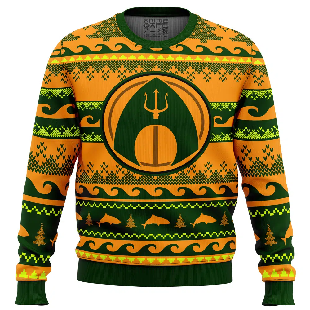 Buildercar - Christmas Aquaman DC Comics Ugly Christmas Sweater