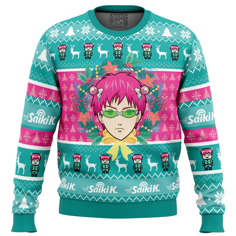 Buildercar - Christmas at School Saiki Kusuo no Psi-nan Ugly Christmas Sweater