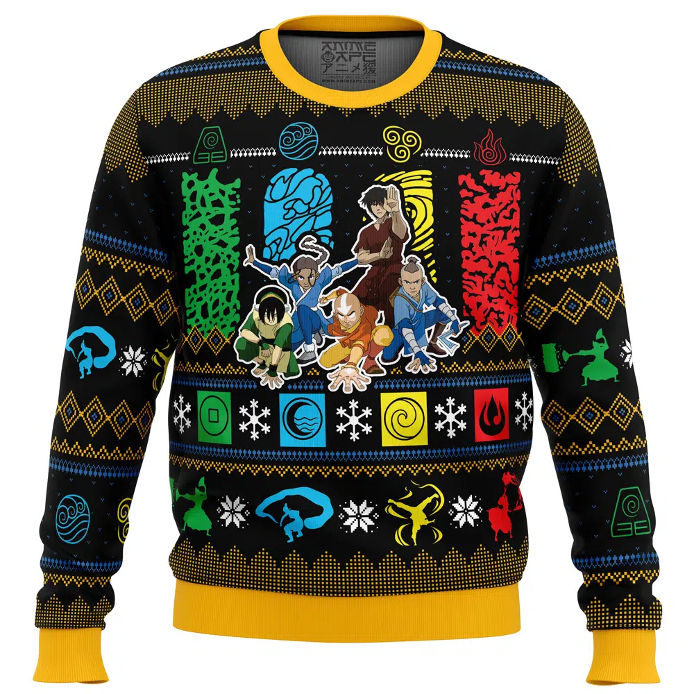 Buildercar - Christmas Avatar Last Airbender Ugly Christmas Sweater