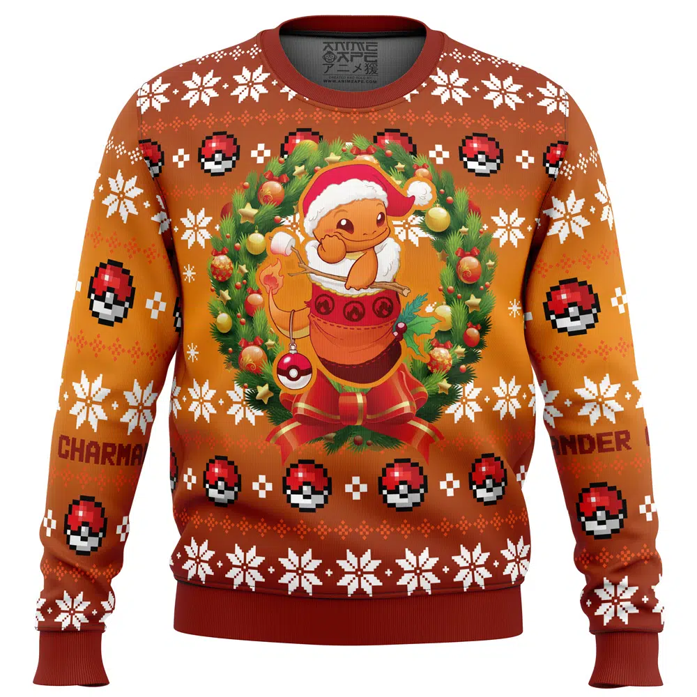Buildercar - Christmas Charmander Pokemon Ugly Christmas Sweater