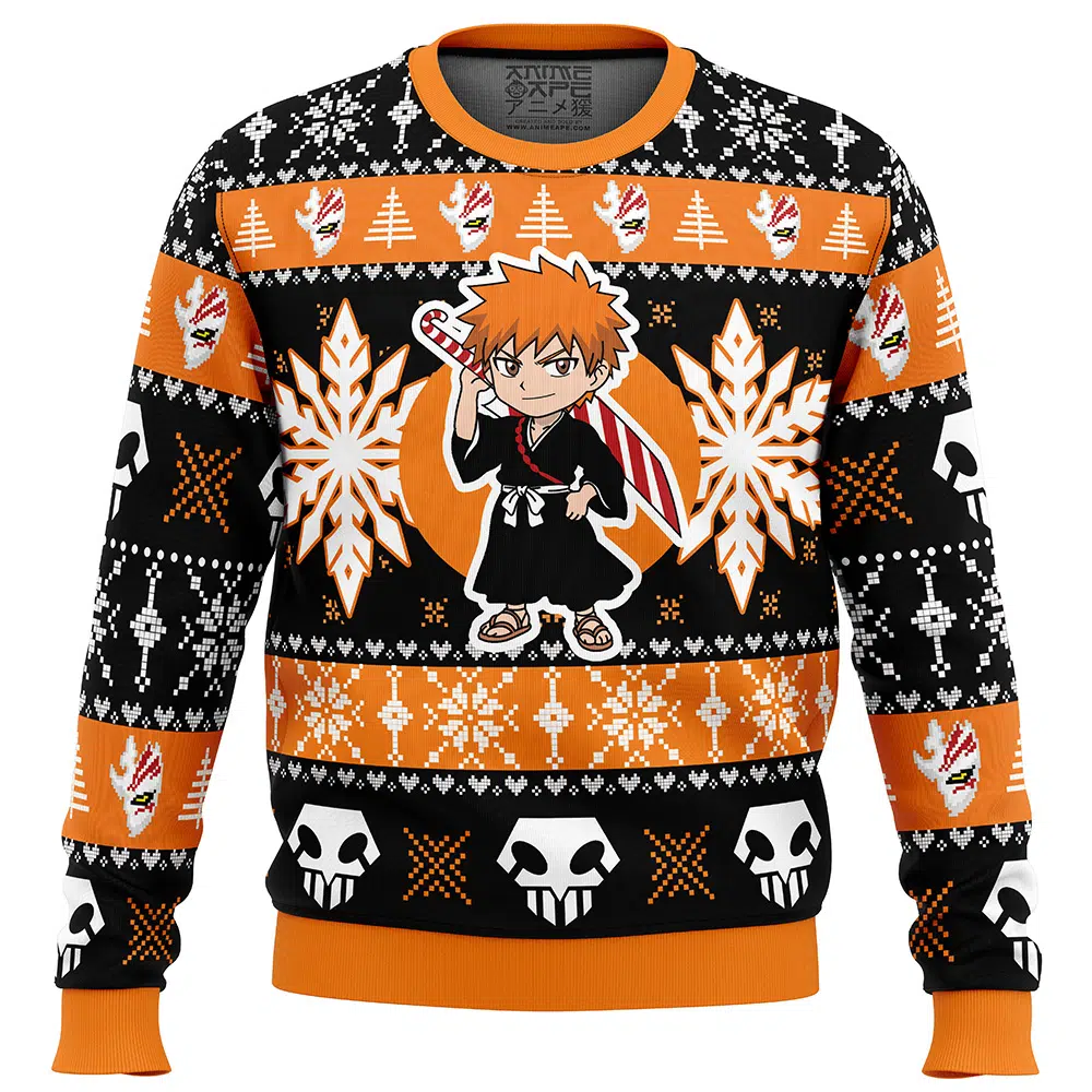Buildercar - Christmas Chibi Ichigo Bleach Ugly Christmas Sweater