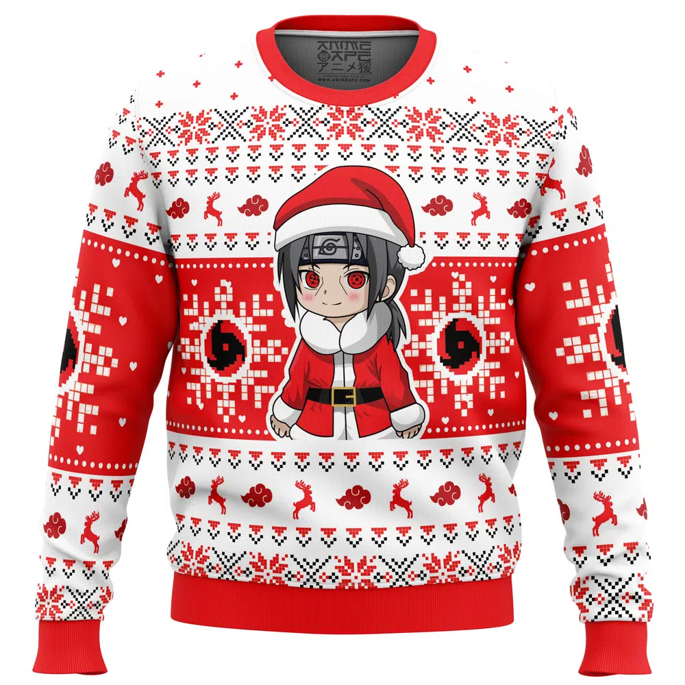 Buildercar - Christmas Chibi Itachi Akatsuki Shippuden Ugly Christmas Sweater