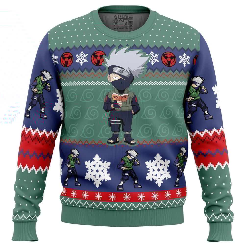 Buildercar - Christmas Chibi Kakashi Hatake Shippuden Christmas Sweater
