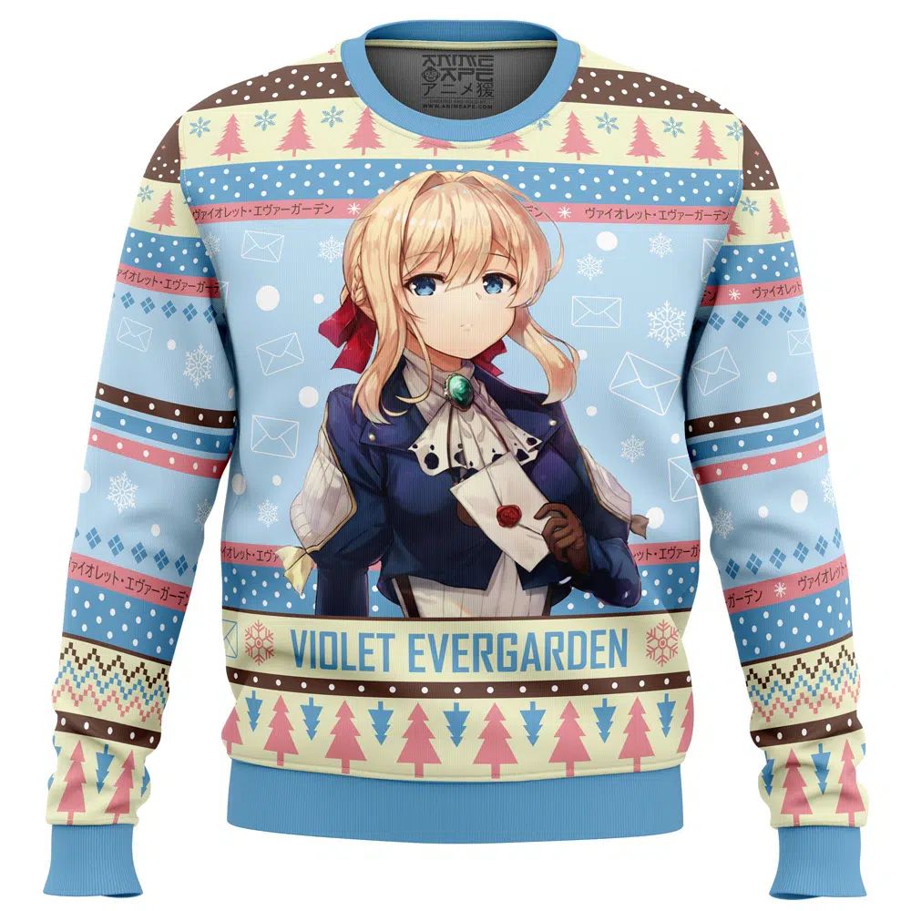 Buildercar - Christmas Doll Violet Evergarden Ugly Christmas Sweater