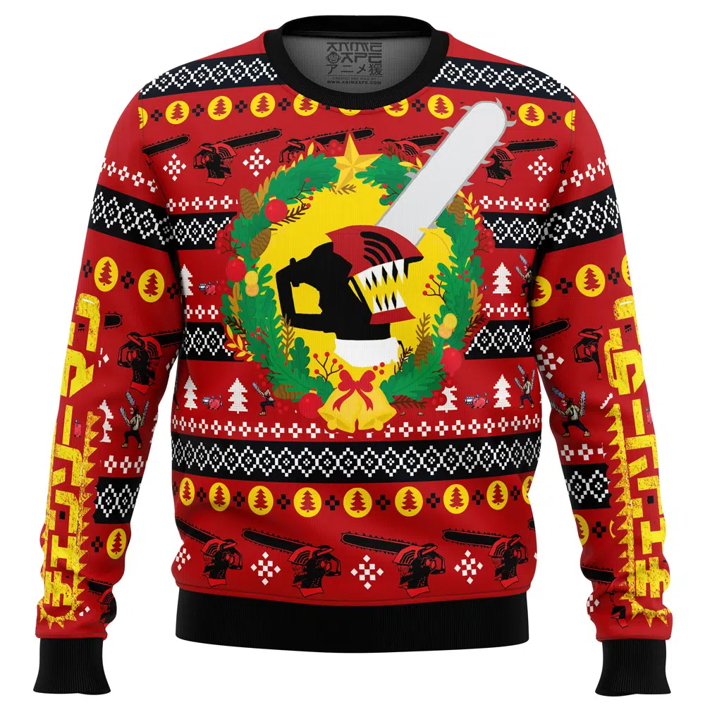 Buildercar - Christmas Dream Chainsaw Man Ugly Christmas Sweater