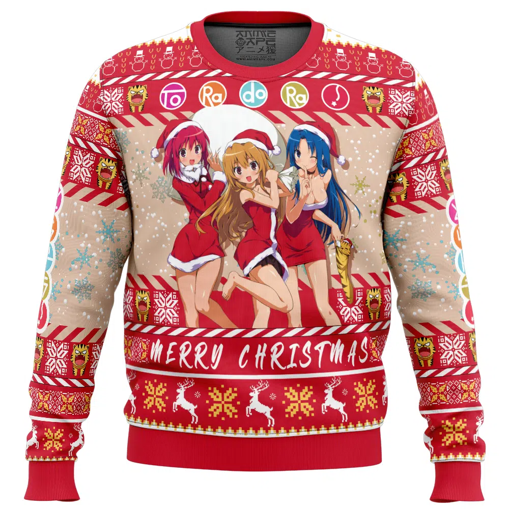 Buildercar - Christmas Girls Toradora! Ugly Christmas Sweater