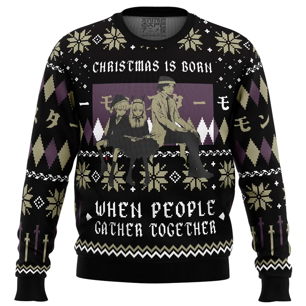 Buildercar - Christmas Is Born When People Gather Together Monster Ugly Christmas Sweater