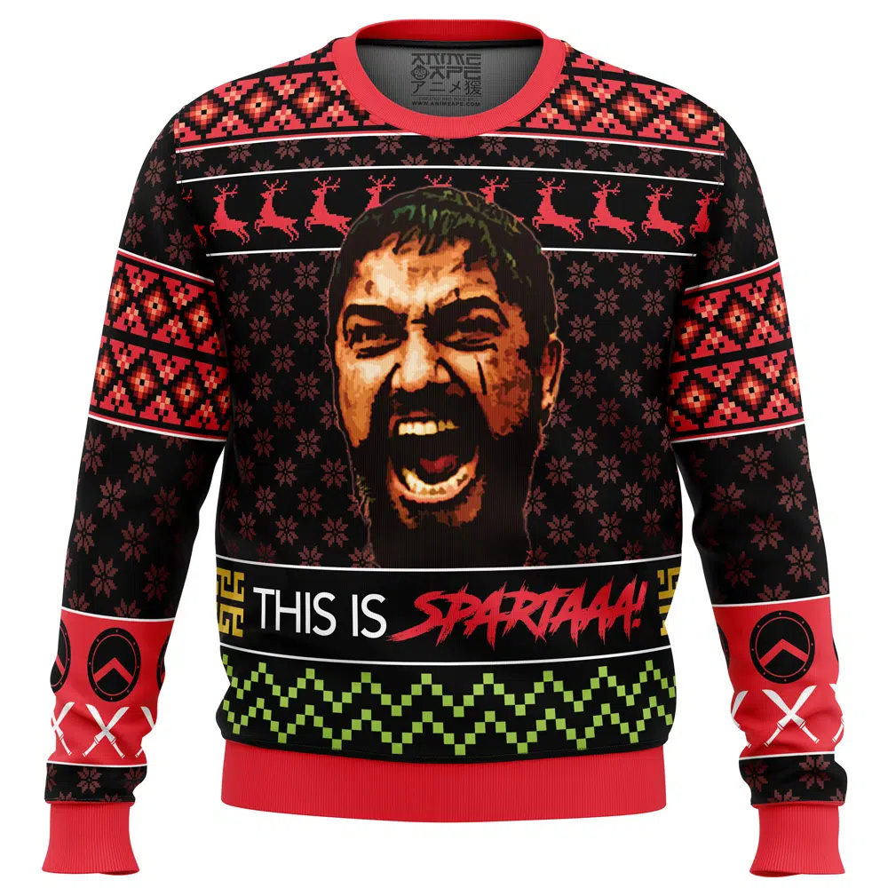 Buildercar - Christmas Leonidas This Is Sparta 300 Ugly Christmas Sweater