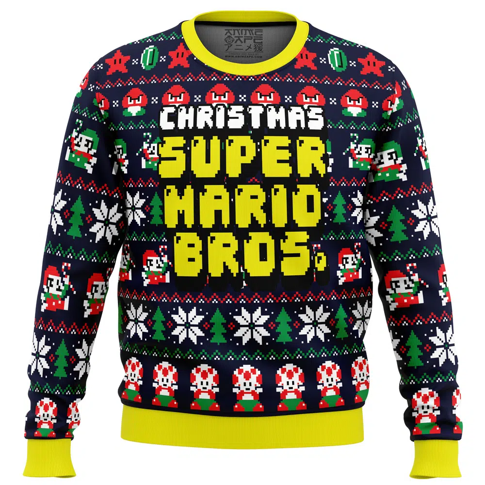 Buildercar - Christmas Mario Bros. Ugly Christmas Sweater