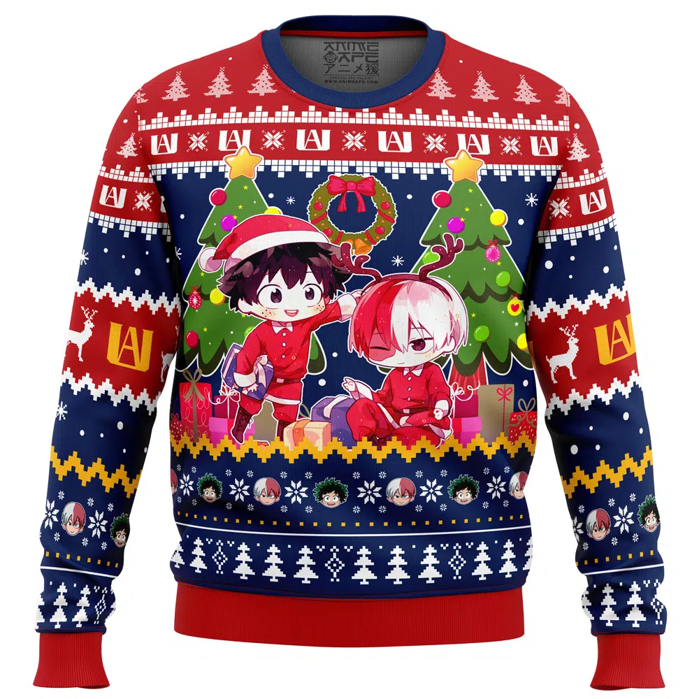 Buildercar - Christmas Midorya Shoto MHA Ugly Christmas Sweater