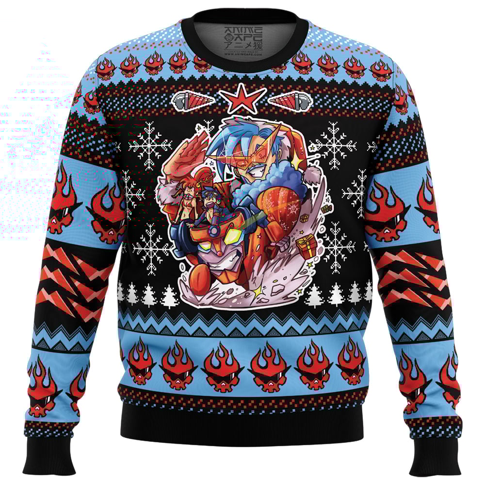 Buildercar - Christmas Party Tengen Toppa Gurren Lagann Ugly Christmas Sweater