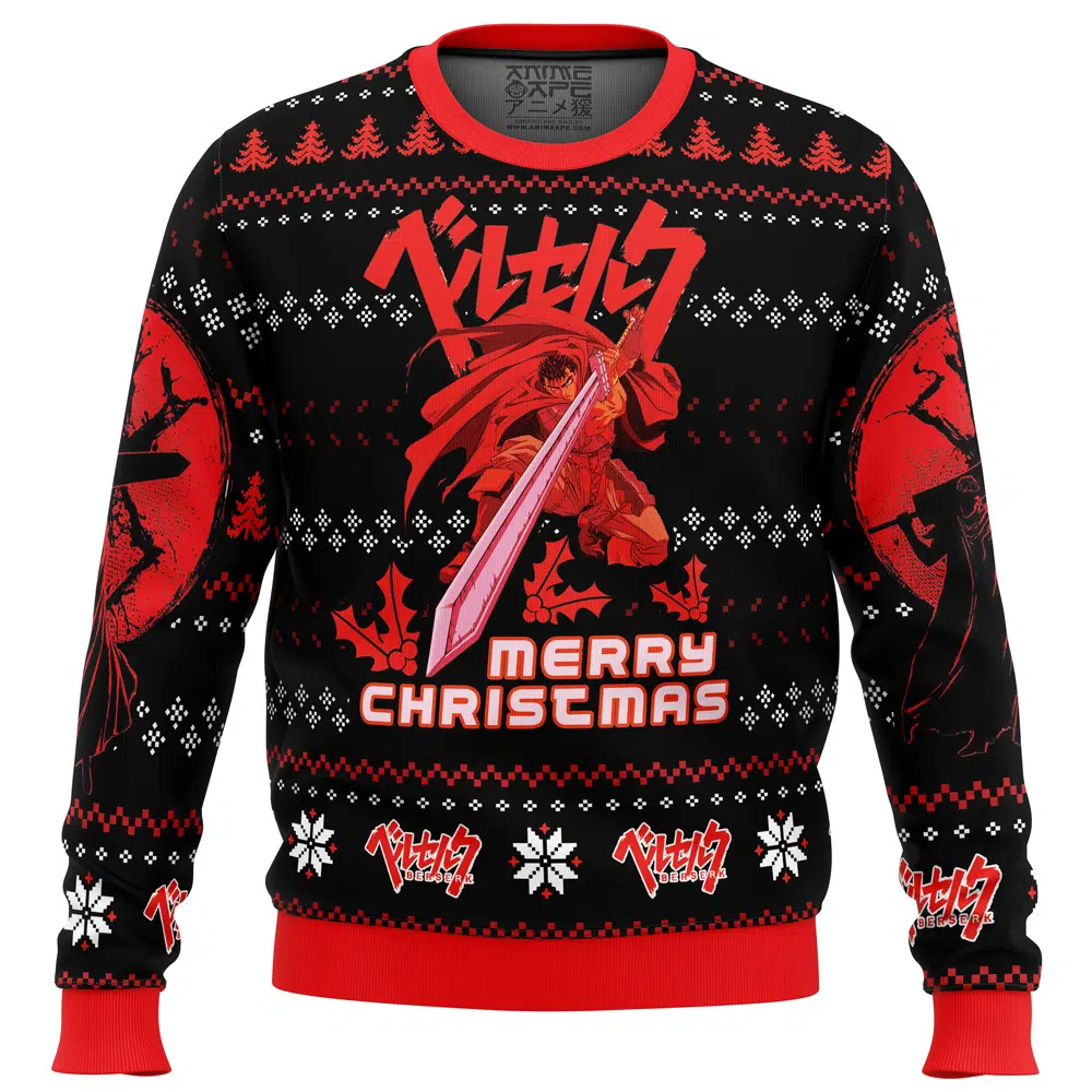 Buildercar - Christmas Red Guts Berzerk Ugly Christmas Sweater