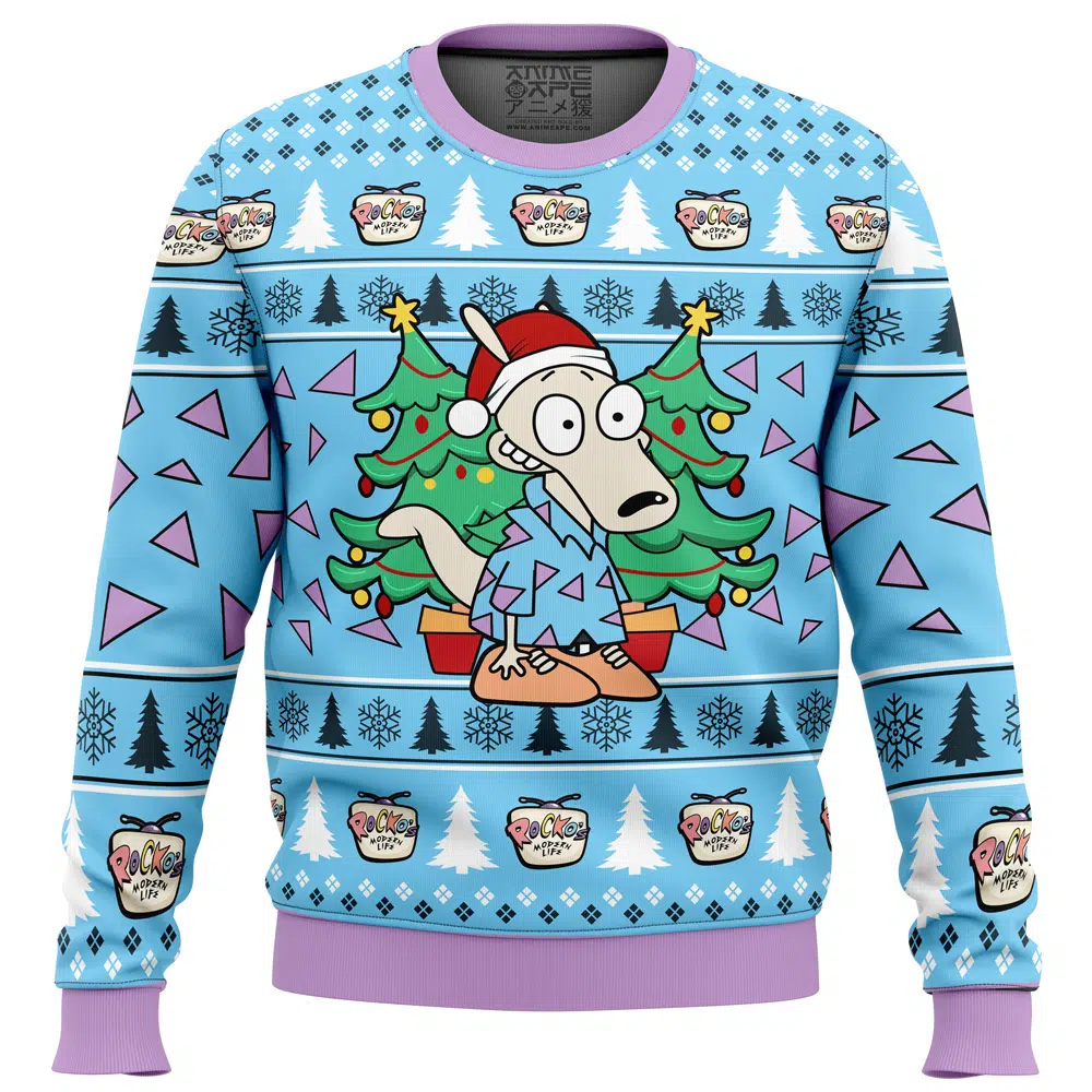 Buildercar - Christmas Rocko Rocko's Modern Life Ugly Christmas Sweater