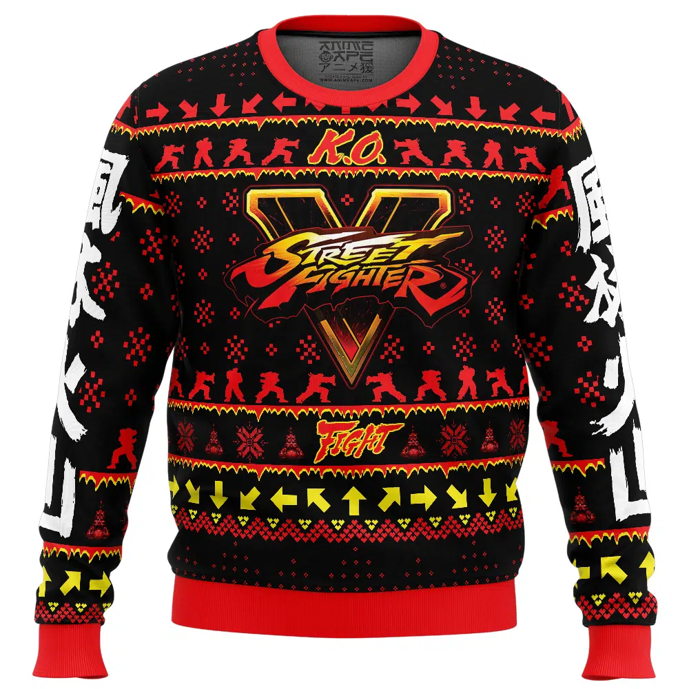 Buildercar - Christmas Ryu Street Fighter Ugly Christmas Sweater