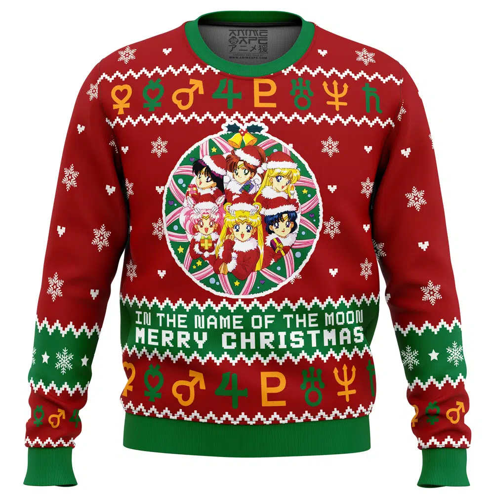 Buildercar - Christmas Sailor Guardians Sailor Moon Ugly Christmas Sweater