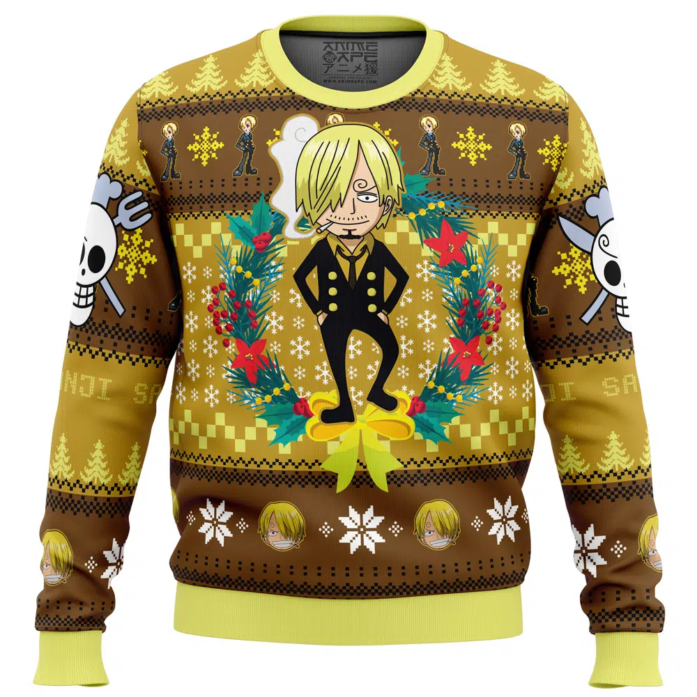 Buildercar - Christmas Sanji One Piece Ugly Christmas Sweater