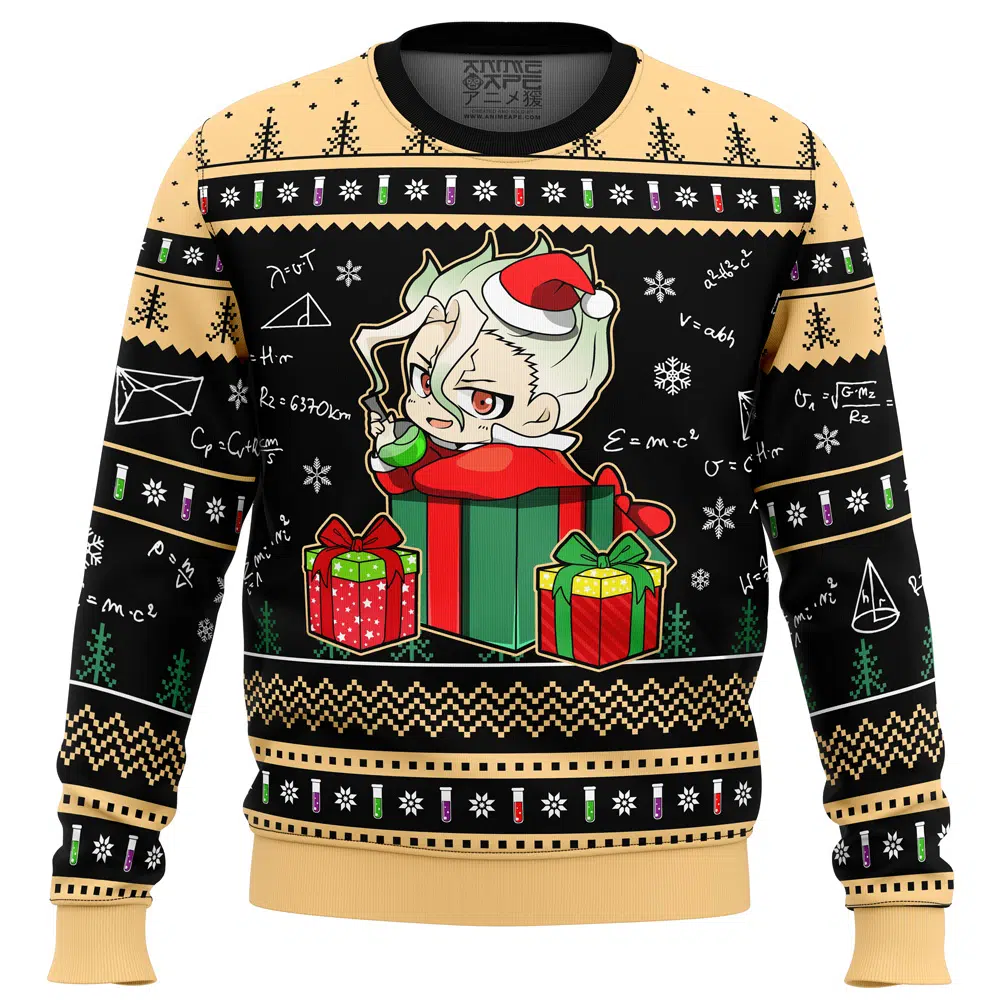Buildercar - Christmas Senkuu Dr Stone Ugly Christmas Sweater