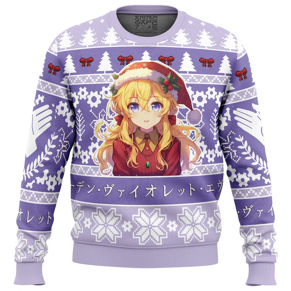 Buildercar - Christmas Soldier Violet Evergarden Ugly Christmas Sweater
