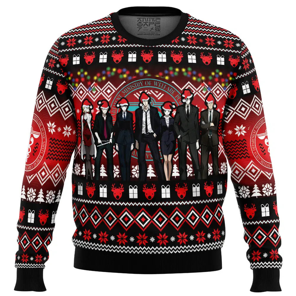 Buildercar - Christmas Staff Psycho-Pass Ugly Christmas Sweater