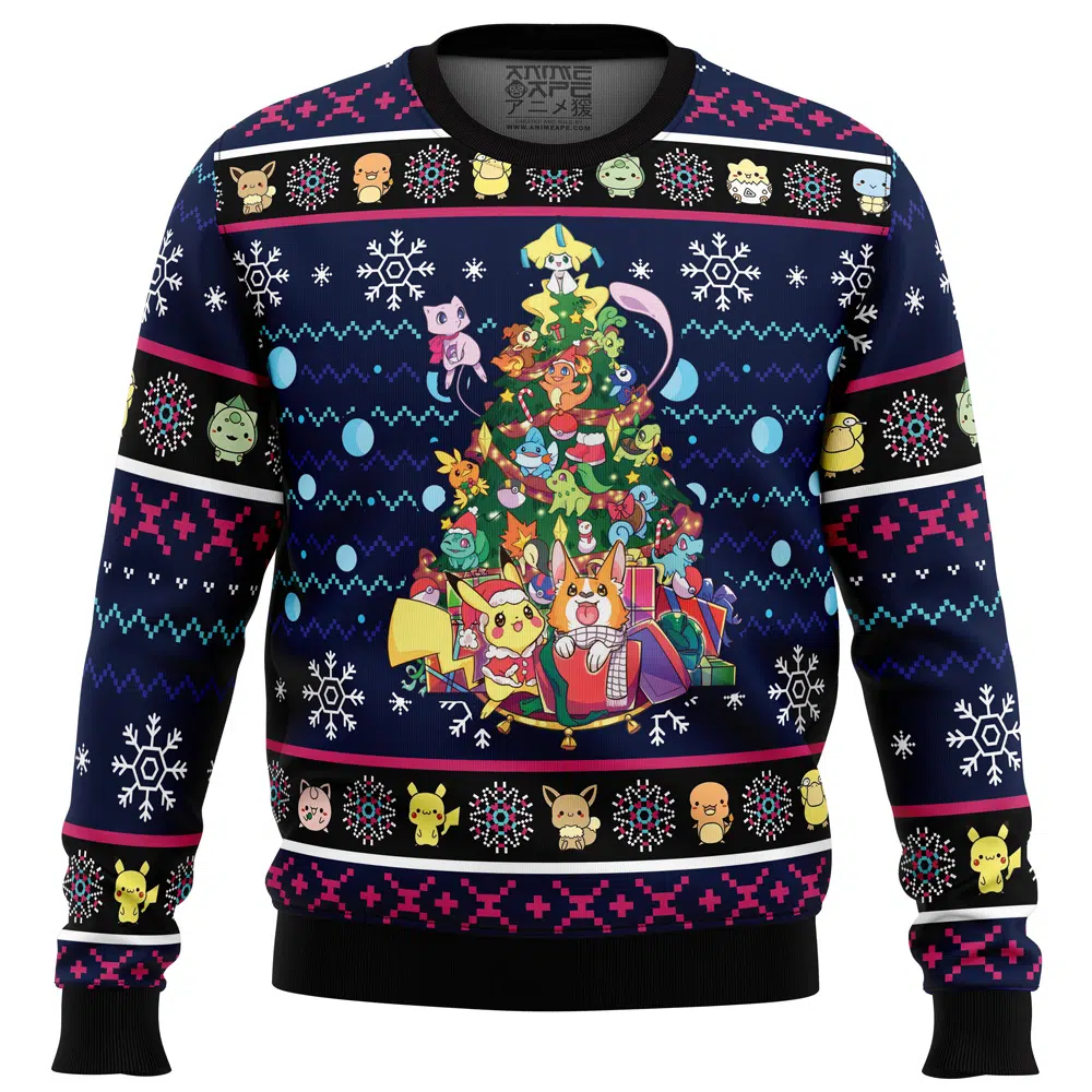 Buildercar - Christmas Tree Pokemon Ugly Christmas Sweater