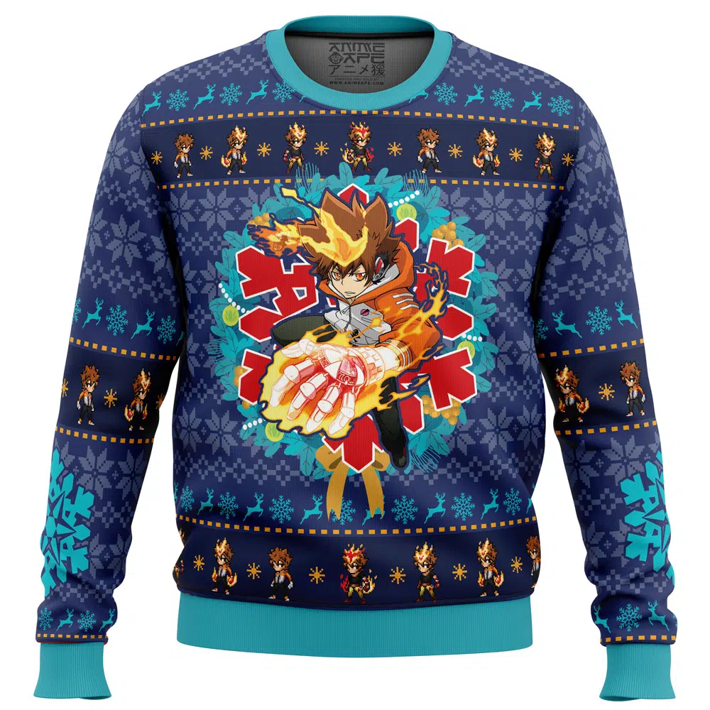 Buildercar - Christmas Tsunayoshi Sawada Kateyo Hitman Reborn Ugly Christmas Sweater