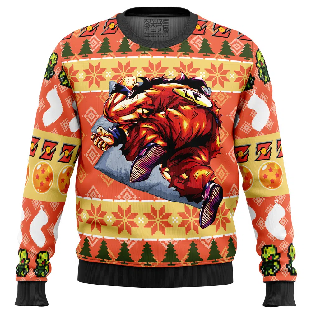 Buildercar - Christmas Yamcha Death Pose Dragon Ball Z Ugly Christmas Sweater