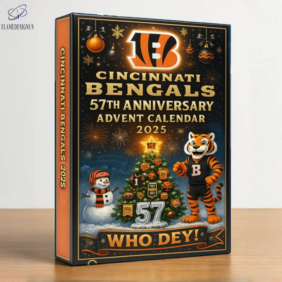 Buildercar - Cincinnati Bengals 57th Anniversary Advent Calendar 2025 -2D Acrylic