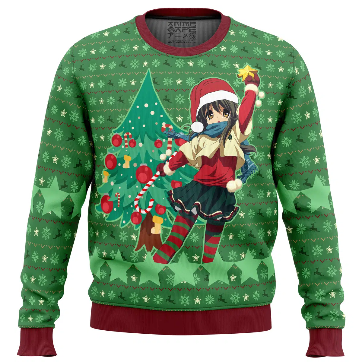 Buildercar - Clannad Wish Upon a Star This Christmas Ugly Christmas Sweater