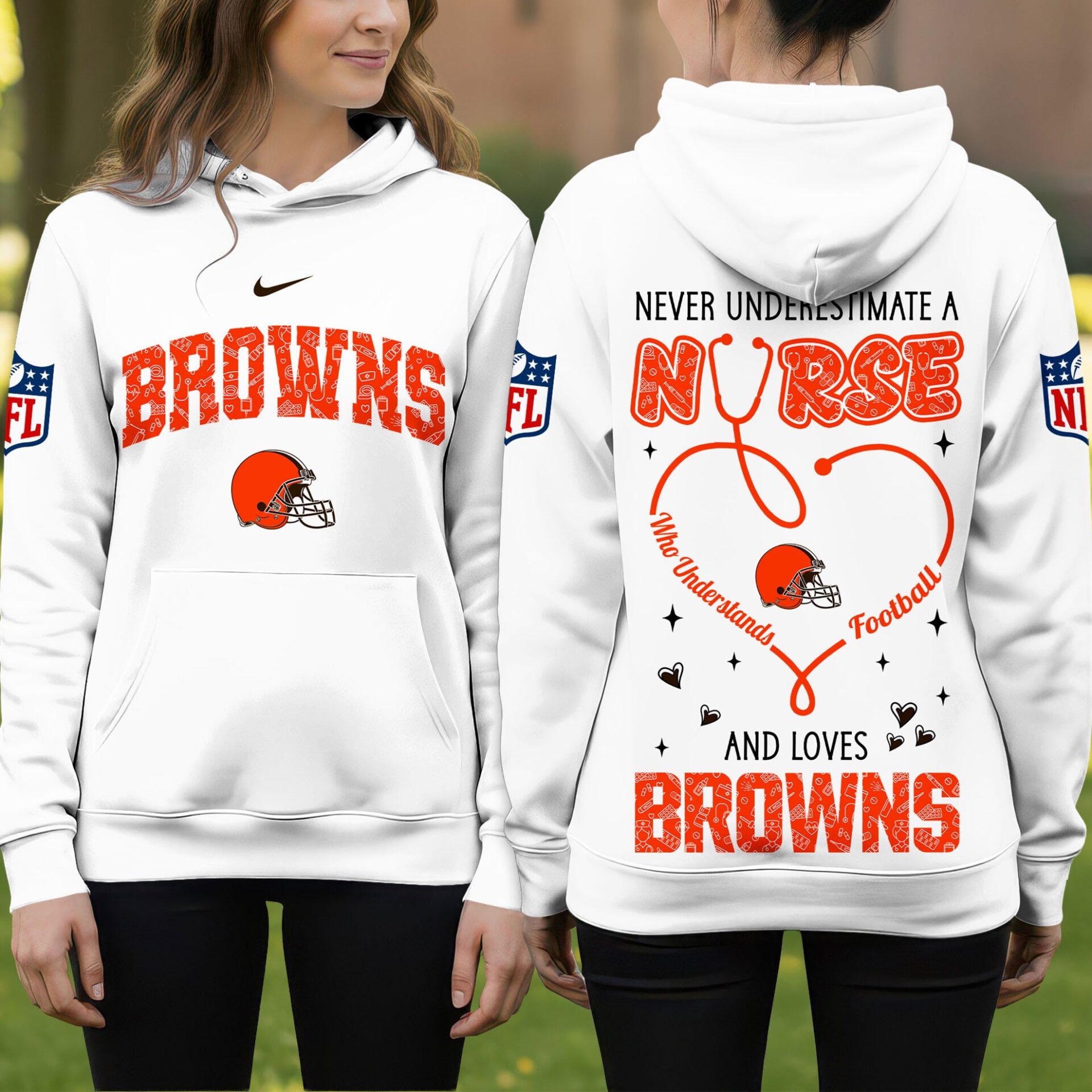 Buildercar - Cleveland Browns | Premium NFL Nurse Pride Hoodie