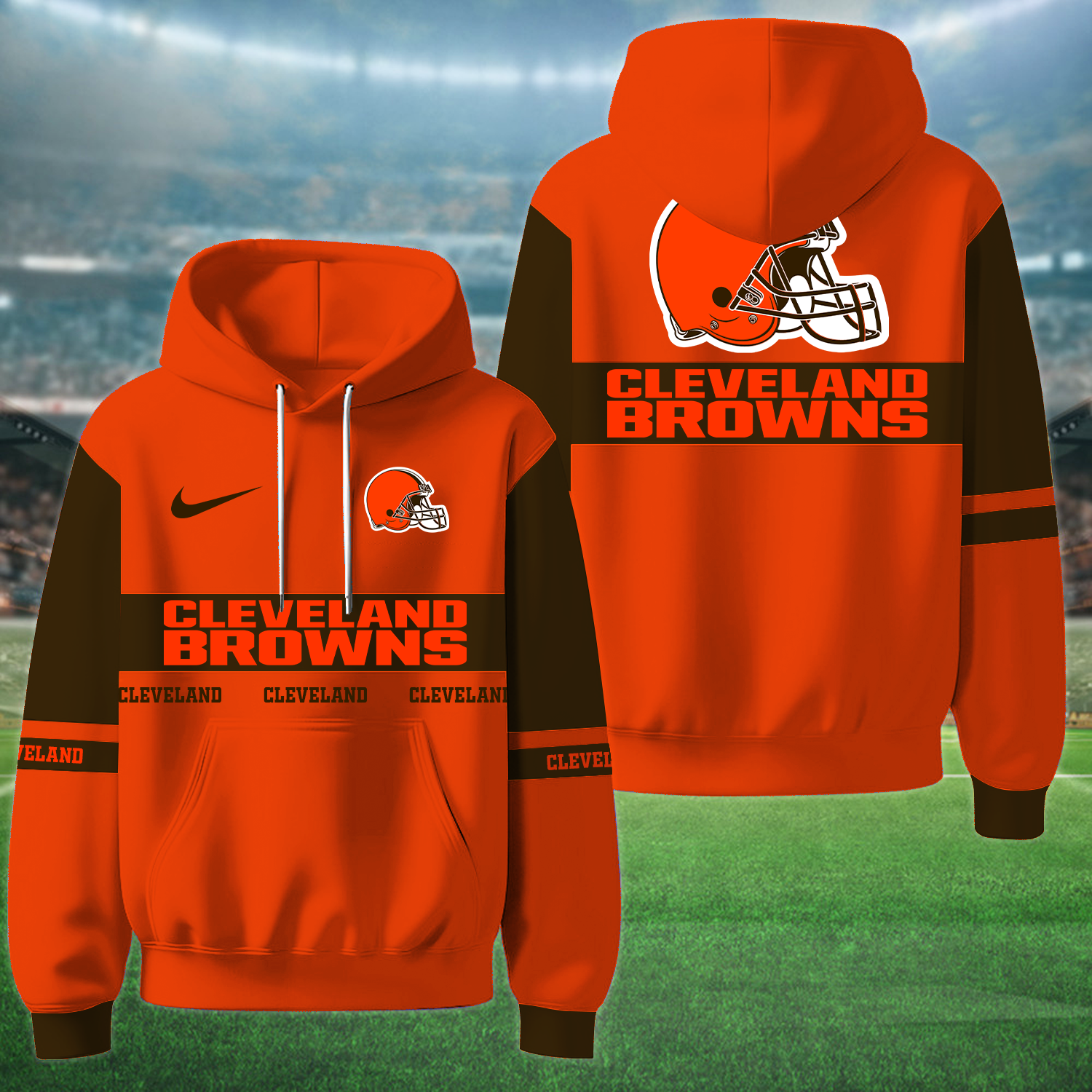 Buildercar - Cleveland Browns x NFL Special Hoodie Newcastle United Style Personalized Gifts For Fan