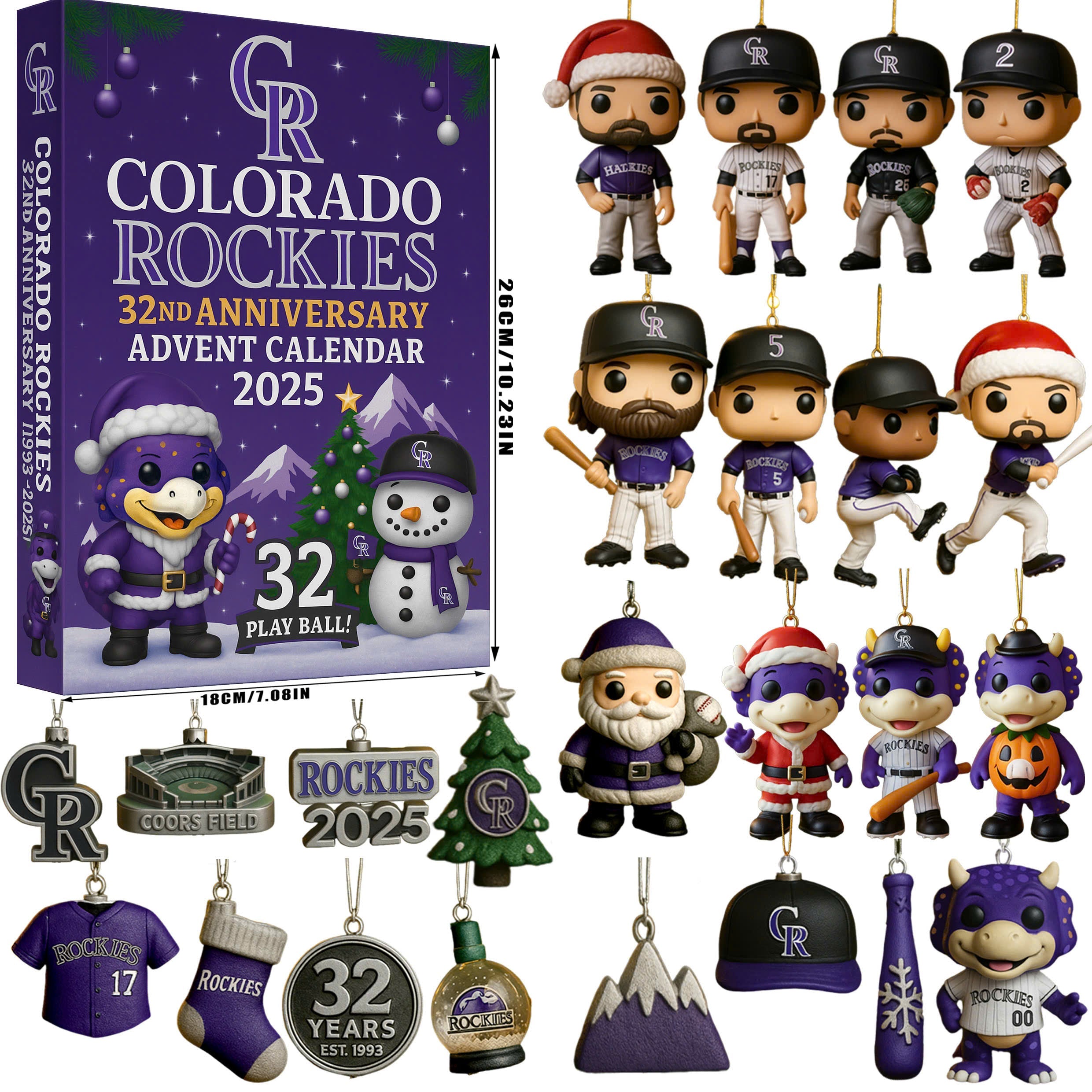 Buildercar - Colorado Rockies Advent Calendar 2025 32TH ANNIVERSARY -2D Acrylic