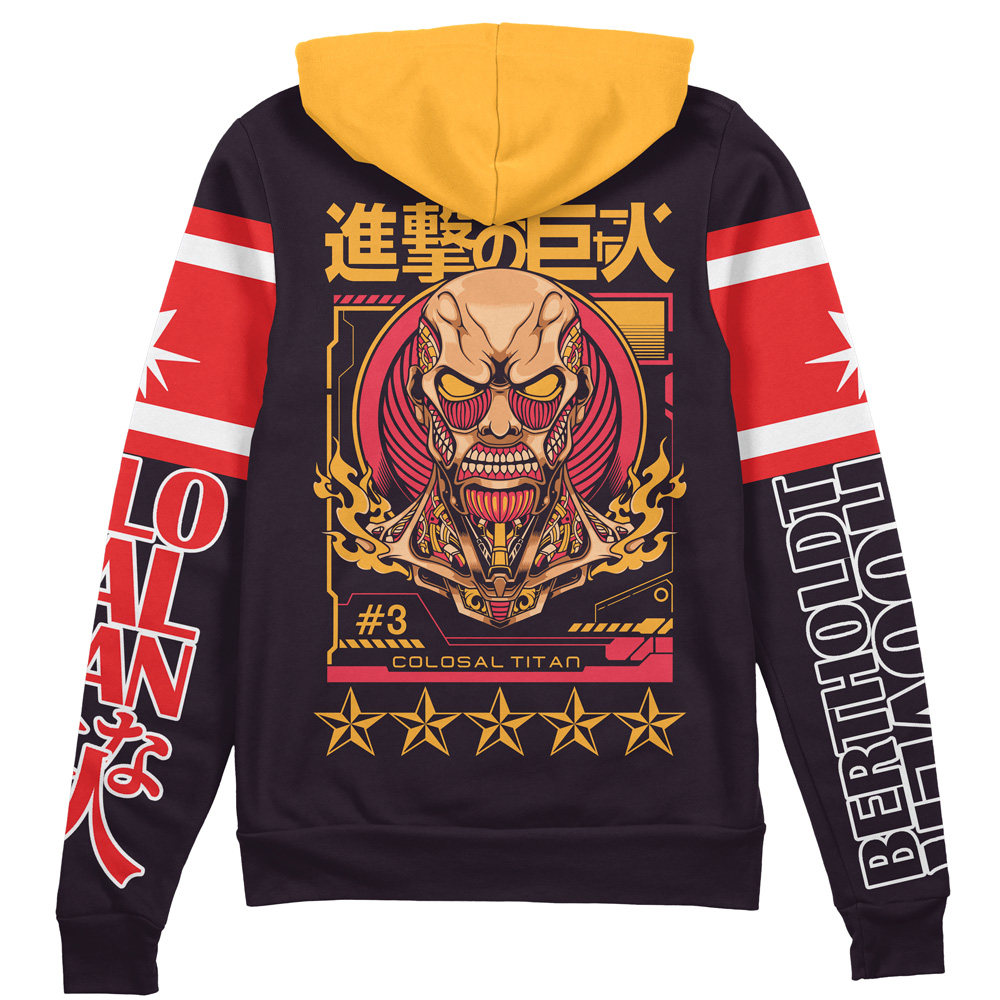 Buildercar - Colossal Titan Attack on Titan Streetwear Zip Hoodie Jacket