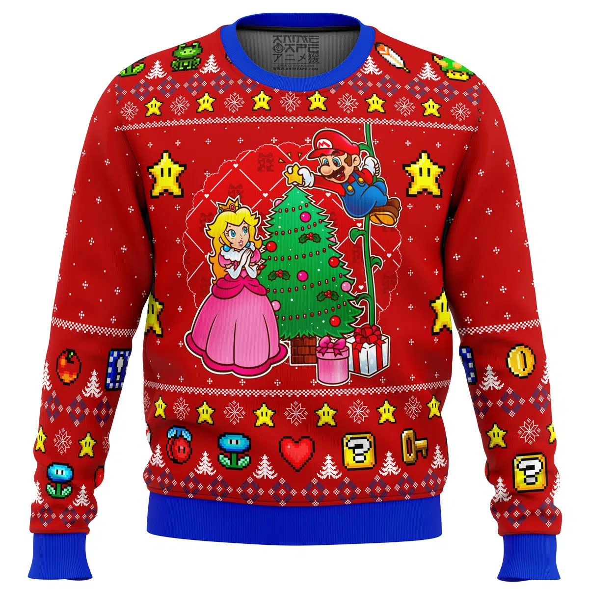 Buildercar - Come and See the Christmas Tree Mario Bros Ugly Christmas Sweater