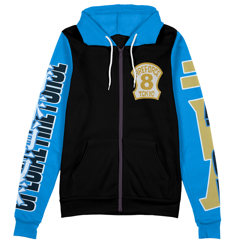 Buildercar - Company 8 Fire Force Streetwear Zip Hoodie Jacket - Image 2