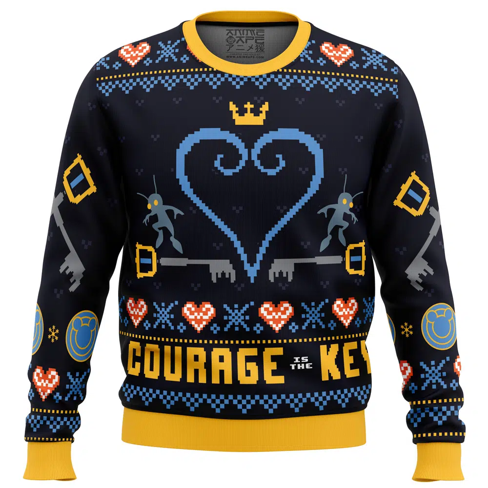 Buildercar - Courage is the Key Kingdom Hearts Ugly Christmas Sweater